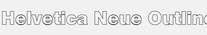 Helvetica Neue Outline