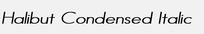 Halibut Condensed Italic