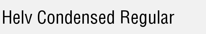 Helv Condensed Regular