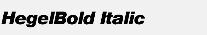 Hegel-Bold Italic