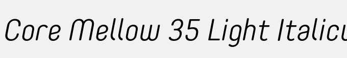Core Mellow 35 Light Italicwoff