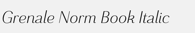 Grenale Norm Book Italic