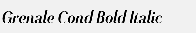 Grenale Cond Bold Italic