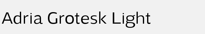 Adria Grotesk Light