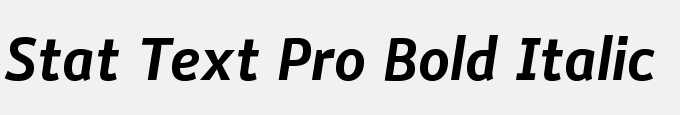 Stat Text Pro Bold Italic