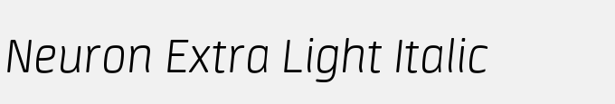 Neuron Extra Light Italic