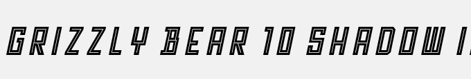Grizzly Bear 10 Shadow Inline Italic