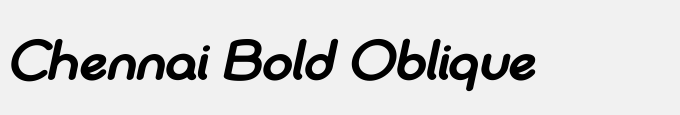 Chennai Bold Oblique