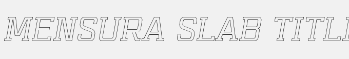 Mensura Slab Titling 2 Italic