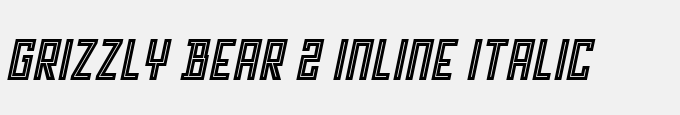Grizzly Bear 2 Inline Italic