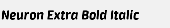 Neuron Extra Bold Italic