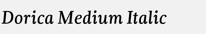 Dorica Medium Italic