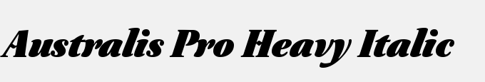 Australis Pro Heavy Italic