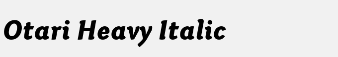 Otari Heavy Italic