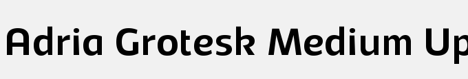 Adria Grotesk Medium Upright Italic