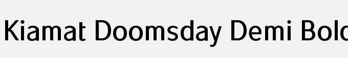 Kiamat Doomsday Demi Bold