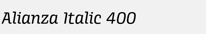 Alianza Italic 400