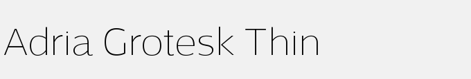 Adria Grotesk Thin