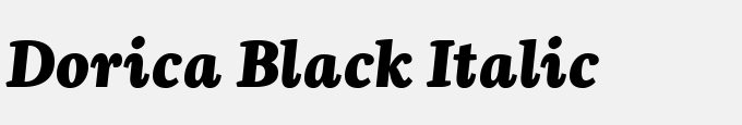 Dorica Black Italic