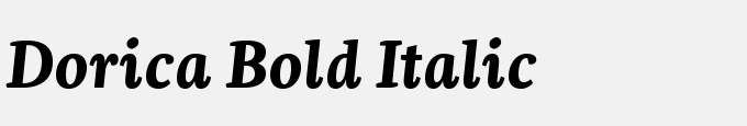 Dorica Bold Italic