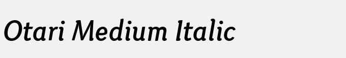 Otari Medium Italic