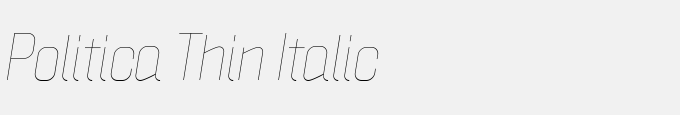 Politica Thin Italic
