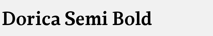 Dorica Semi Bold