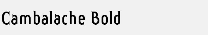 Cambalache Bold