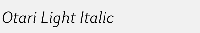Otari Light Italic