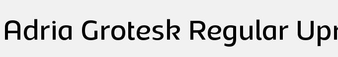Adria Grotesk Regular Upright Italic