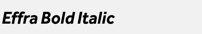 Effra Bold Italic