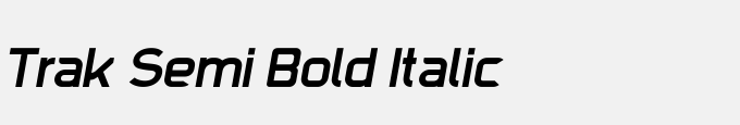 Trak Semi Bold Italic