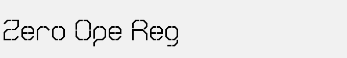 Zero Open Regular