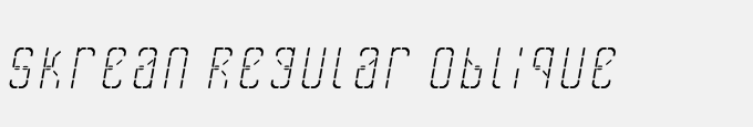 Skrean Regular Oblique