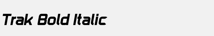 Trak Bold Italic