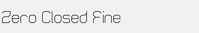 Zero Closed Fine