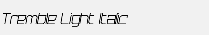 Tremble Light Italic