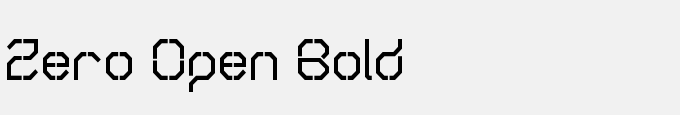 Zero Open Bold