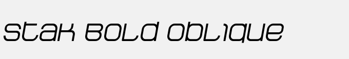 Stak Bold Oblique