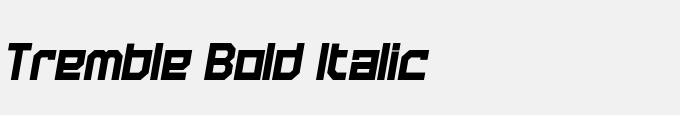 Tremble Bold Italic