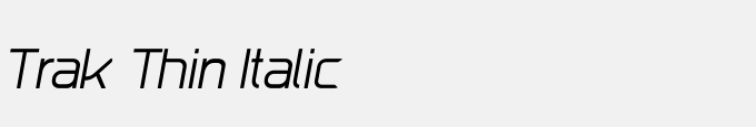 Trak Thin Italic