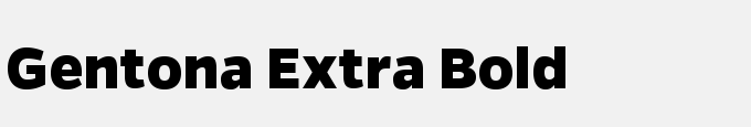 Gentona Extra Bold
