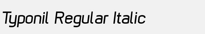 Typonil Regular Italic