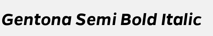 Gentona Semi Bold Italic