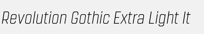 Revolution Gothic Extra Light It