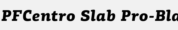 PFCentro Slab Pro-Black Italic