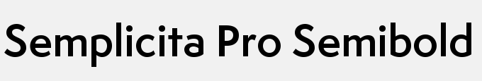 Semplicita Pro Semibold