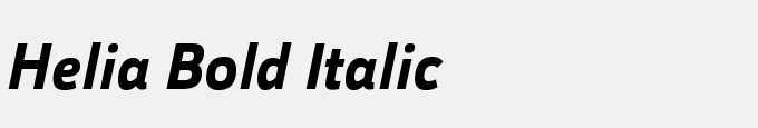 Helia Bold Italic