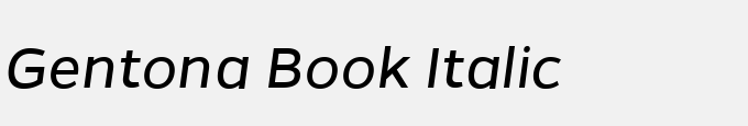 Gentona Book Italic