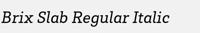 Brix Slab Regular Italic